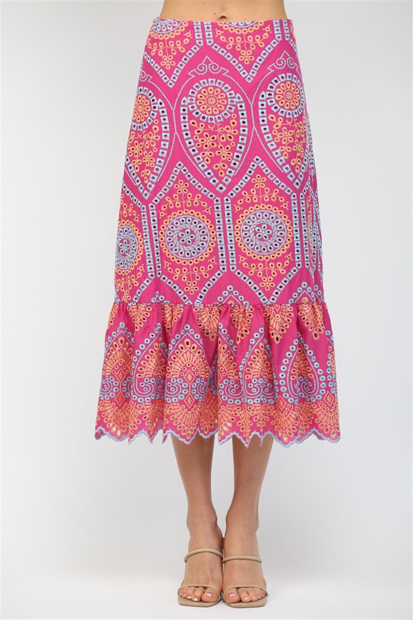 Embroidered Maxi Skirt