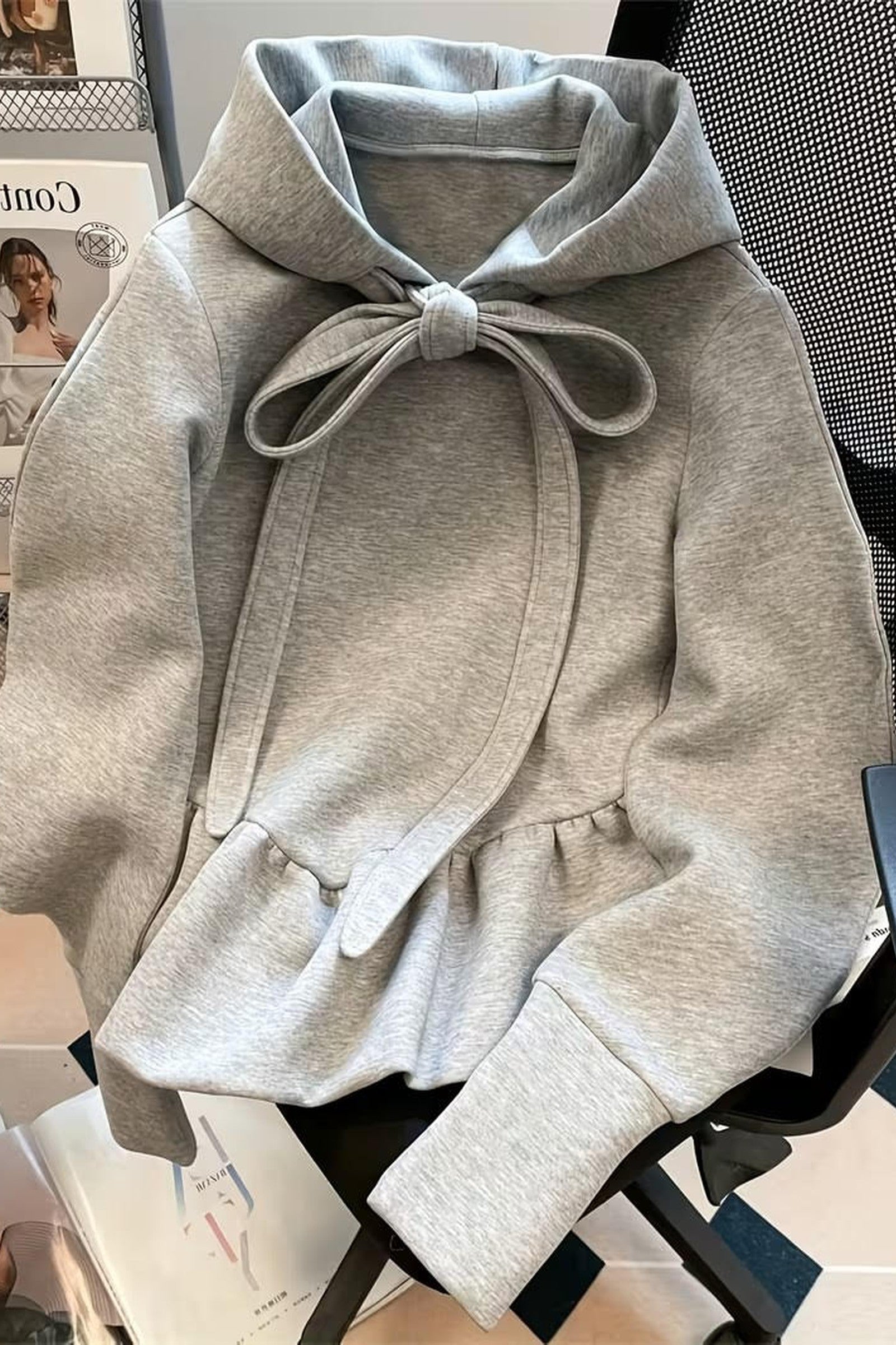 Bow Ruffle Sweatshirt