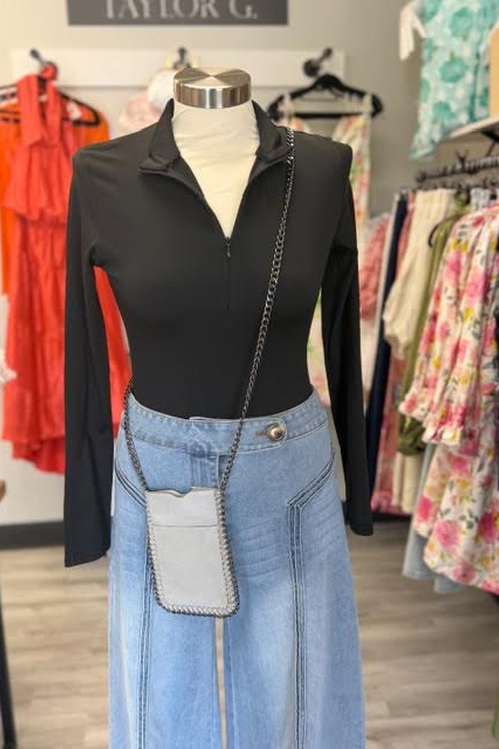 Zip Neck Bodysuit