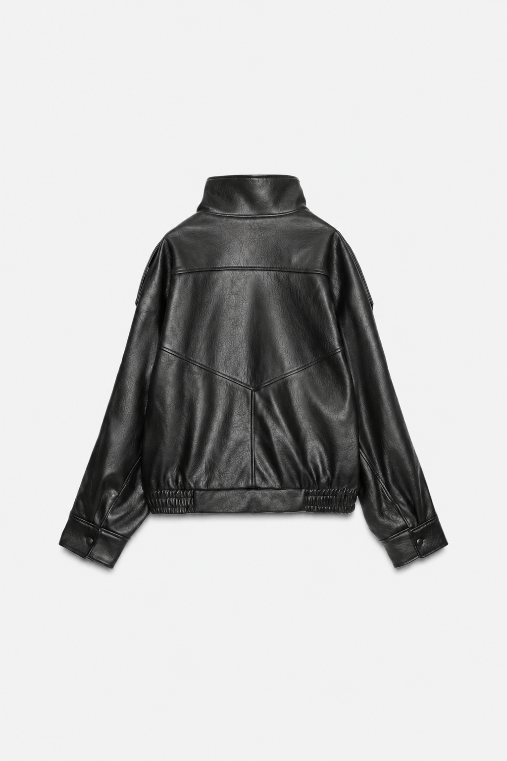 Oversized Leather Biker Jacket