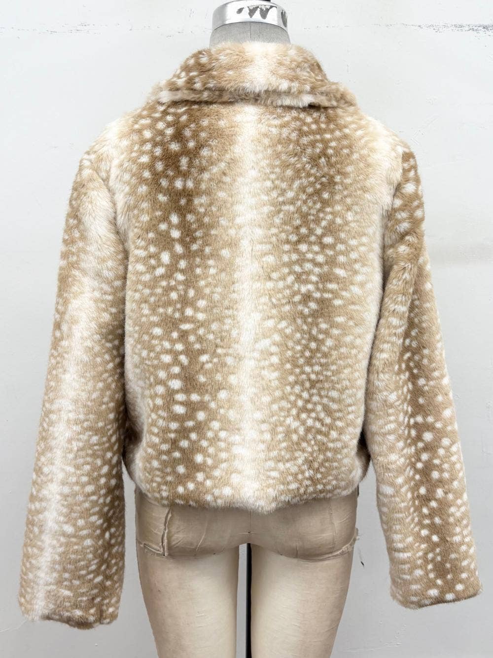 Fawn Fur Cropped Jacket