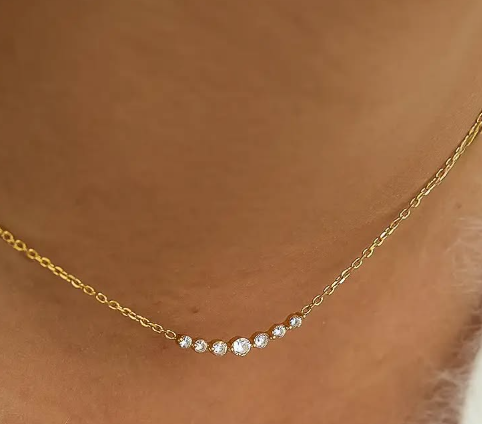 Precious Cubic Stone Necklace