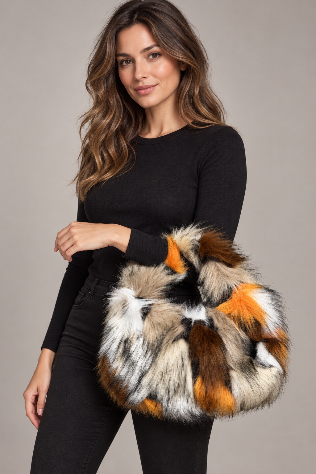 Patchwork Fur Purse