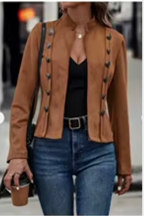 Vegan Leather Suede Jacket