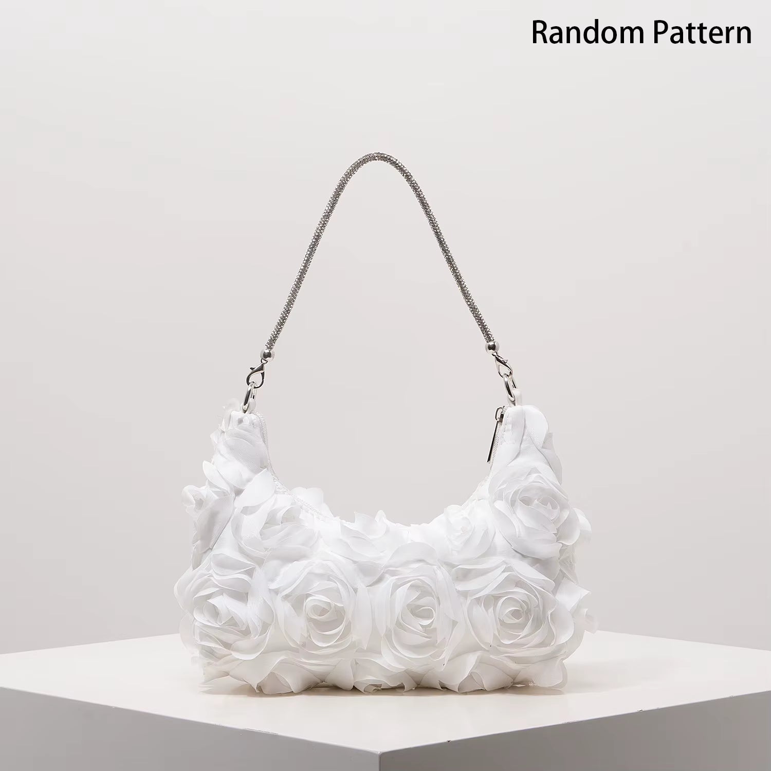 Petal Purse with Rhinestone Strap