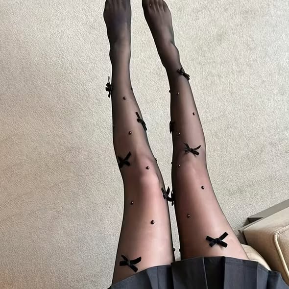Bow/Leopard Tights