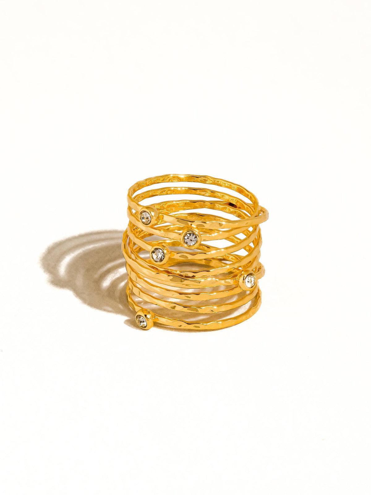 18K Gold Vintage Multi-Band Ring
