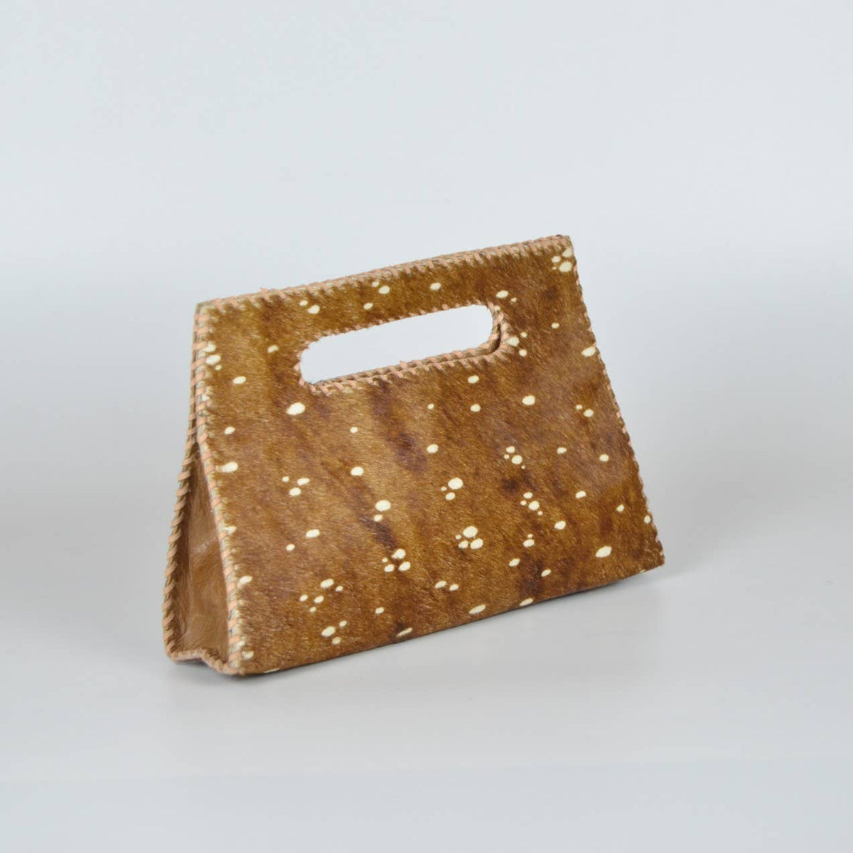 Mia Printed Hairon Leather Clutch