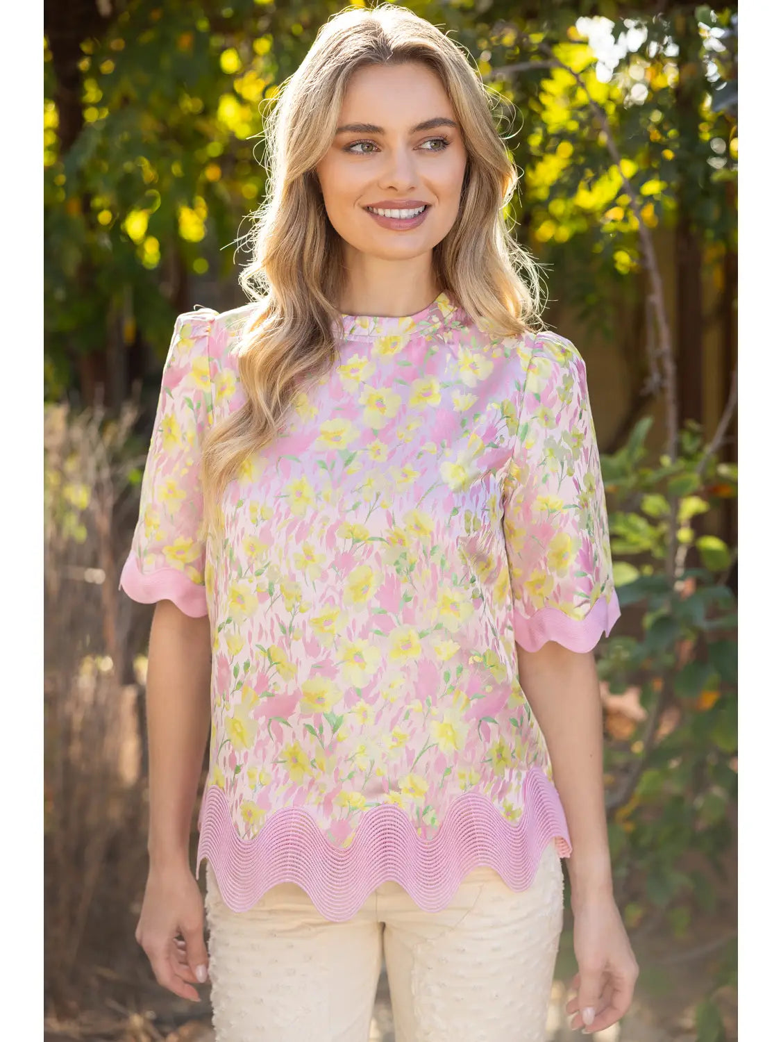 Pastel Floral Blouse