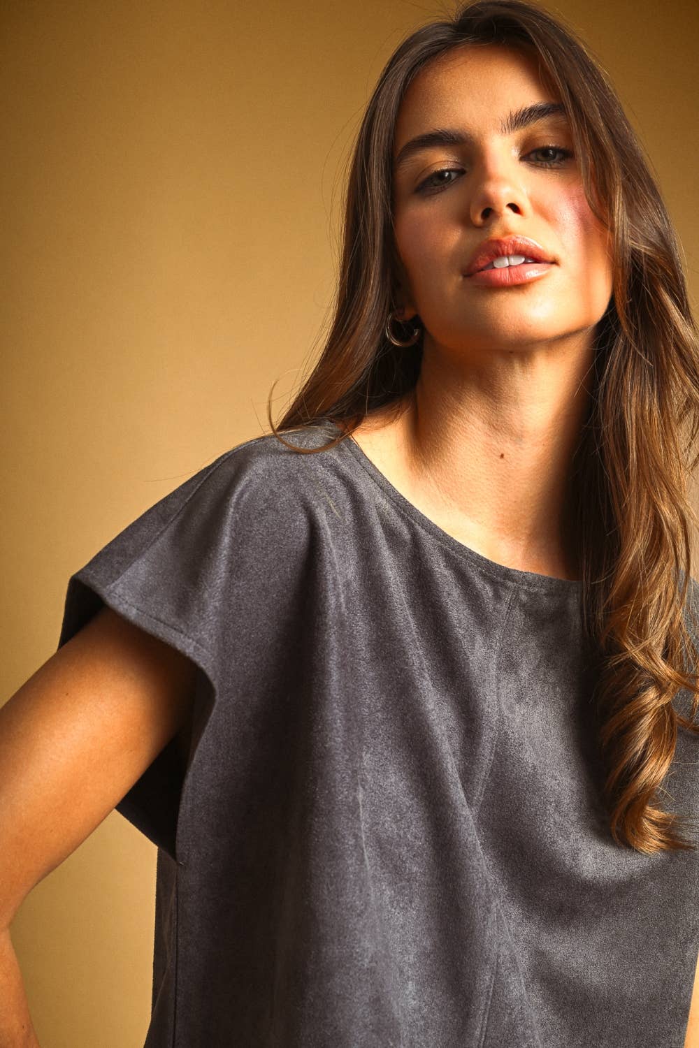 SUEDE CROP TOP
