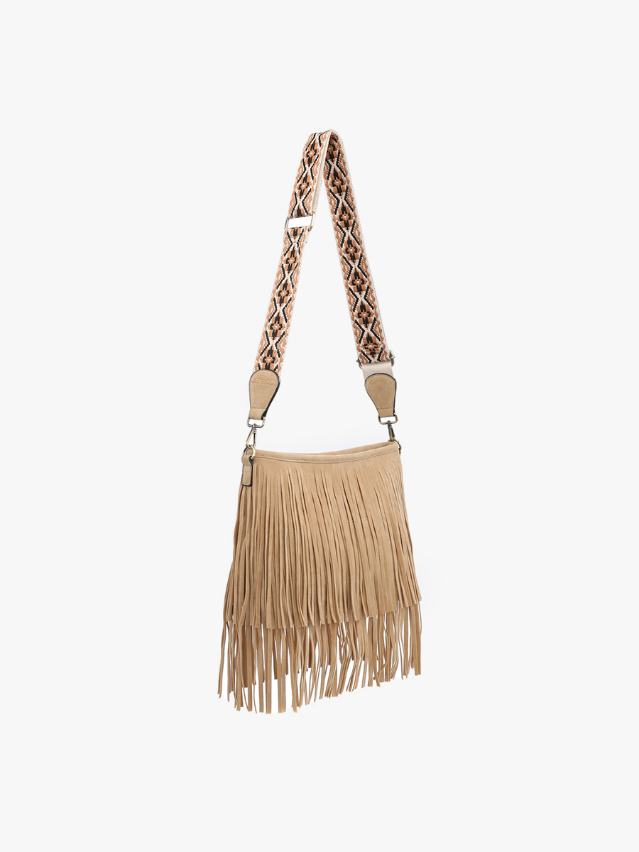 Sadie Suede Fringe Crossbody Bag