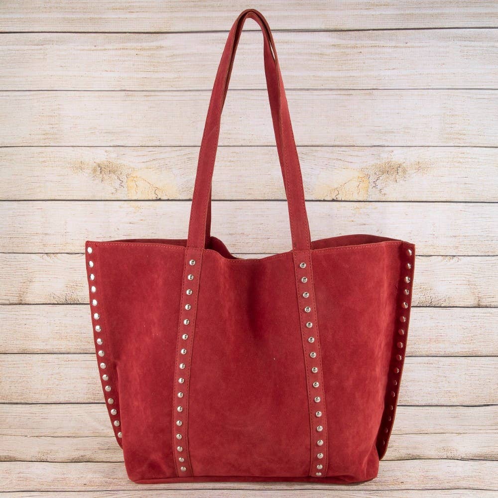 Studded Trim Tote Bag