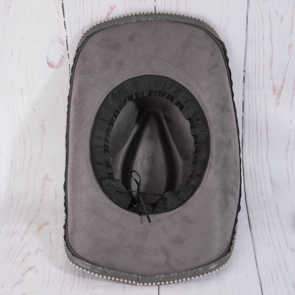 Studded Trim Western Cowboy Hat