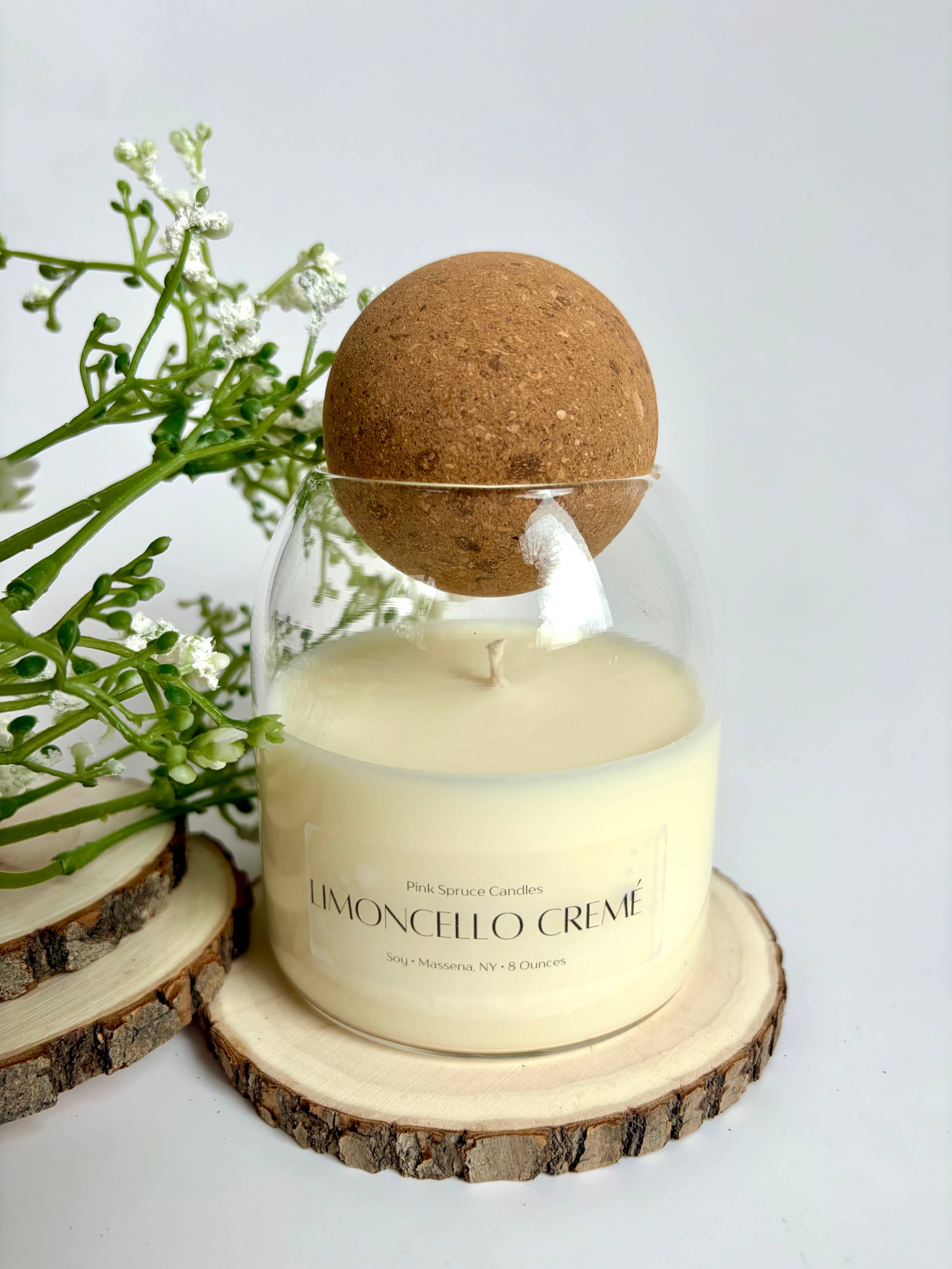 Cork Top Candle - Limoncello crème scent - spring candles 