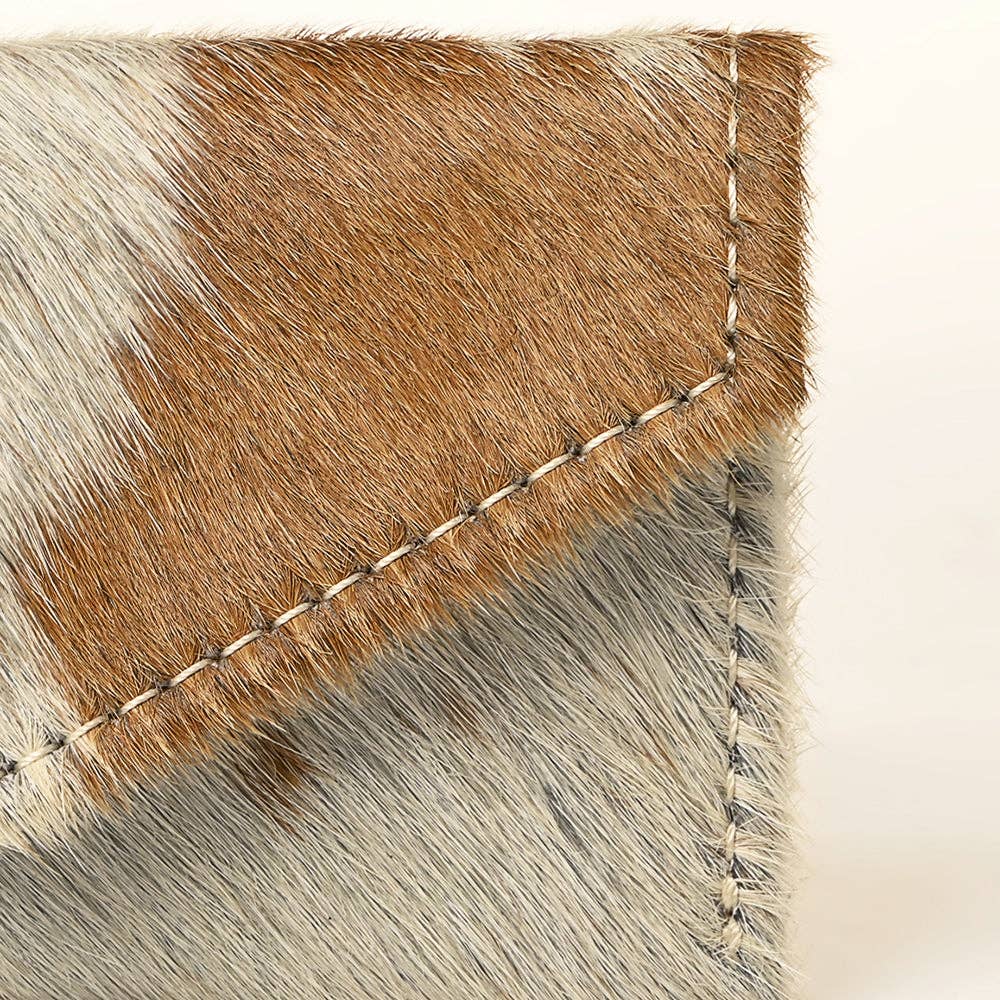 Envelope Hair-On Leather Coin Purse