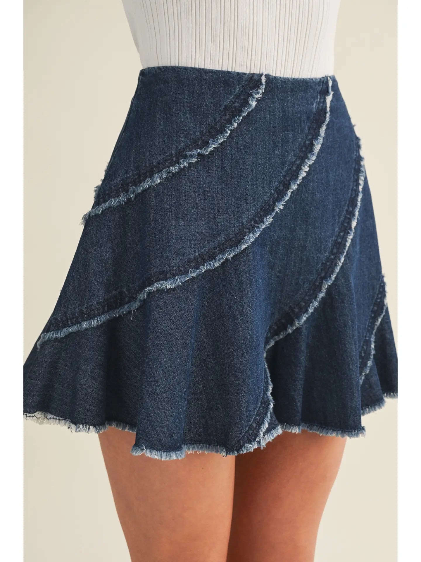 Freyed Denim Skirt