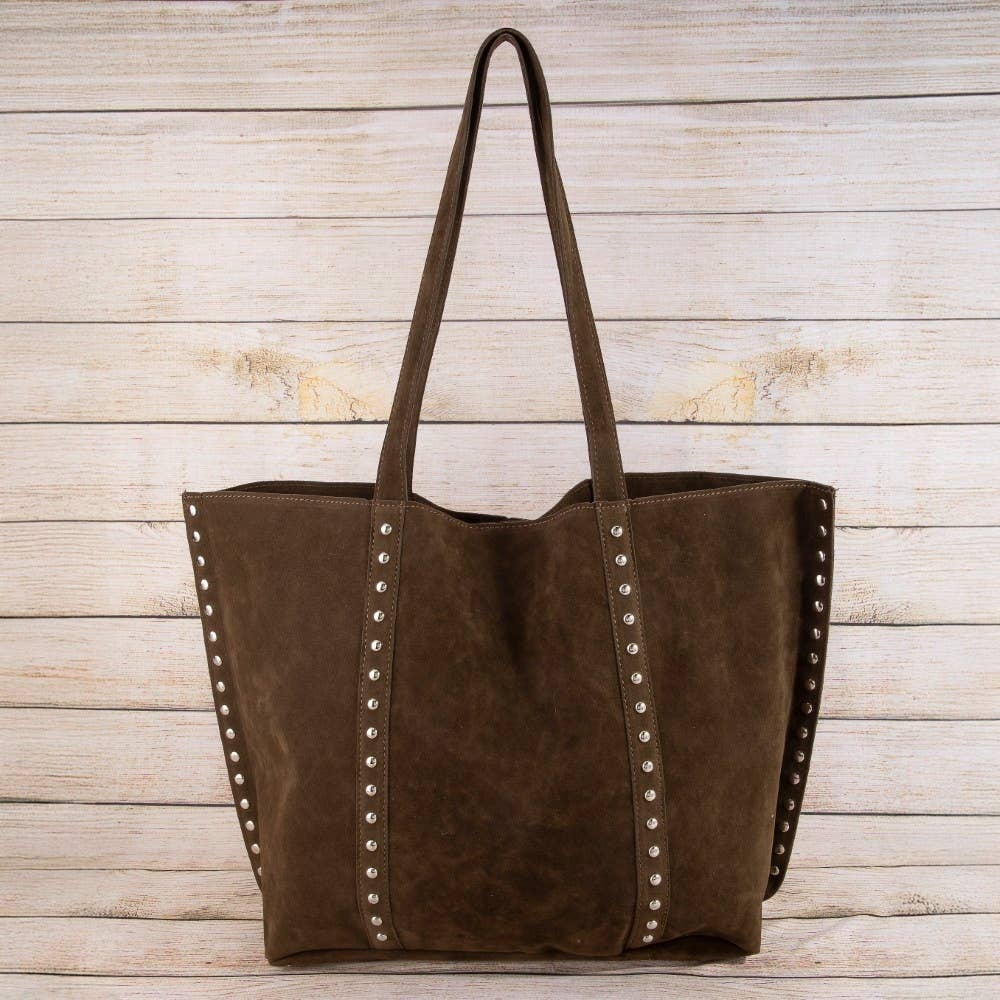 Studded Trim Tote Bag