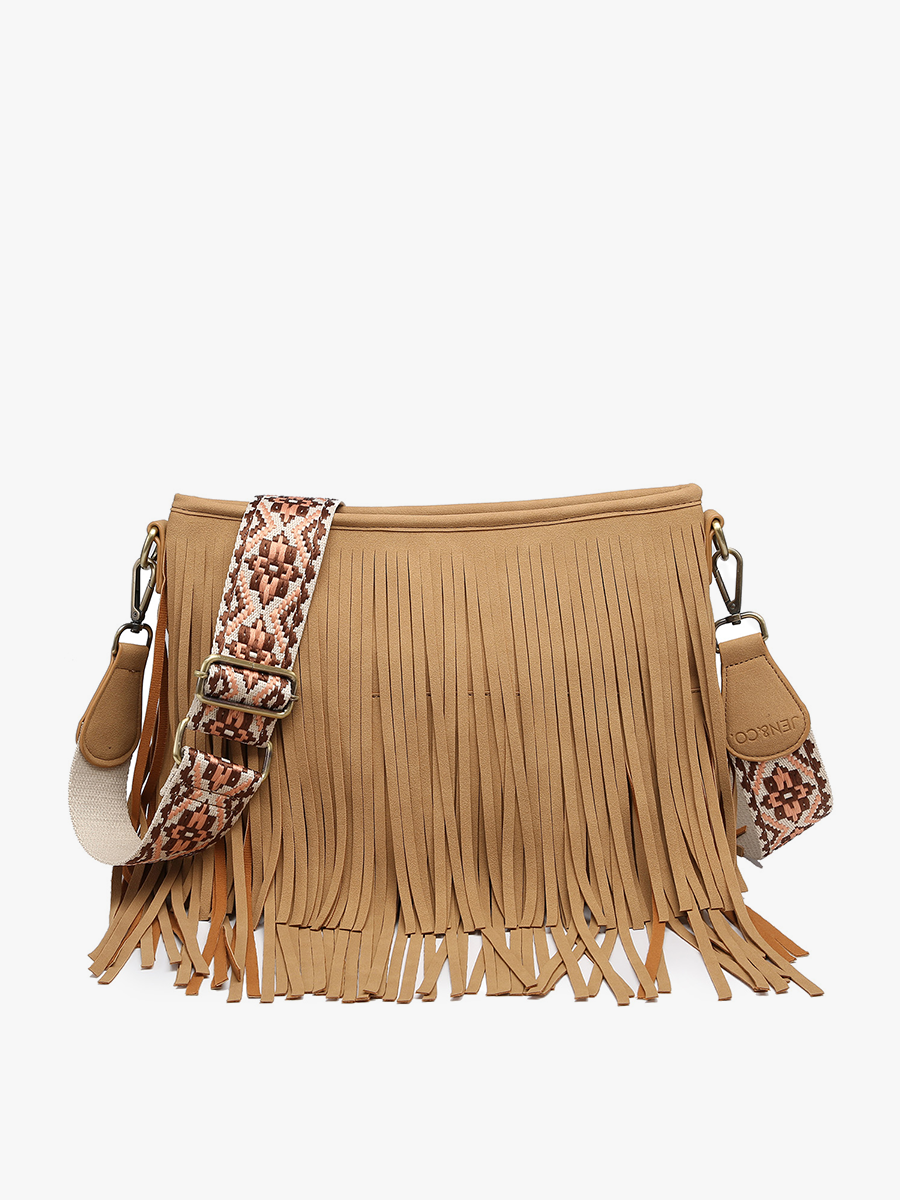 Sadie Suede Fringe Crossbody Bag