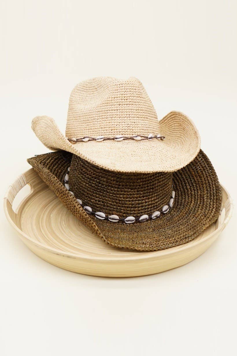 KALANI Raffia Western Rancher with Wire Brim for Shaping, Na
