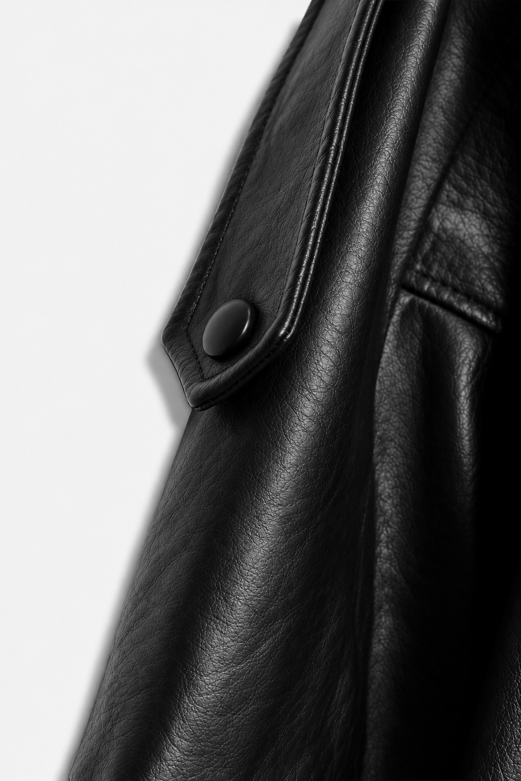 Oversized Leather Biker Jacket