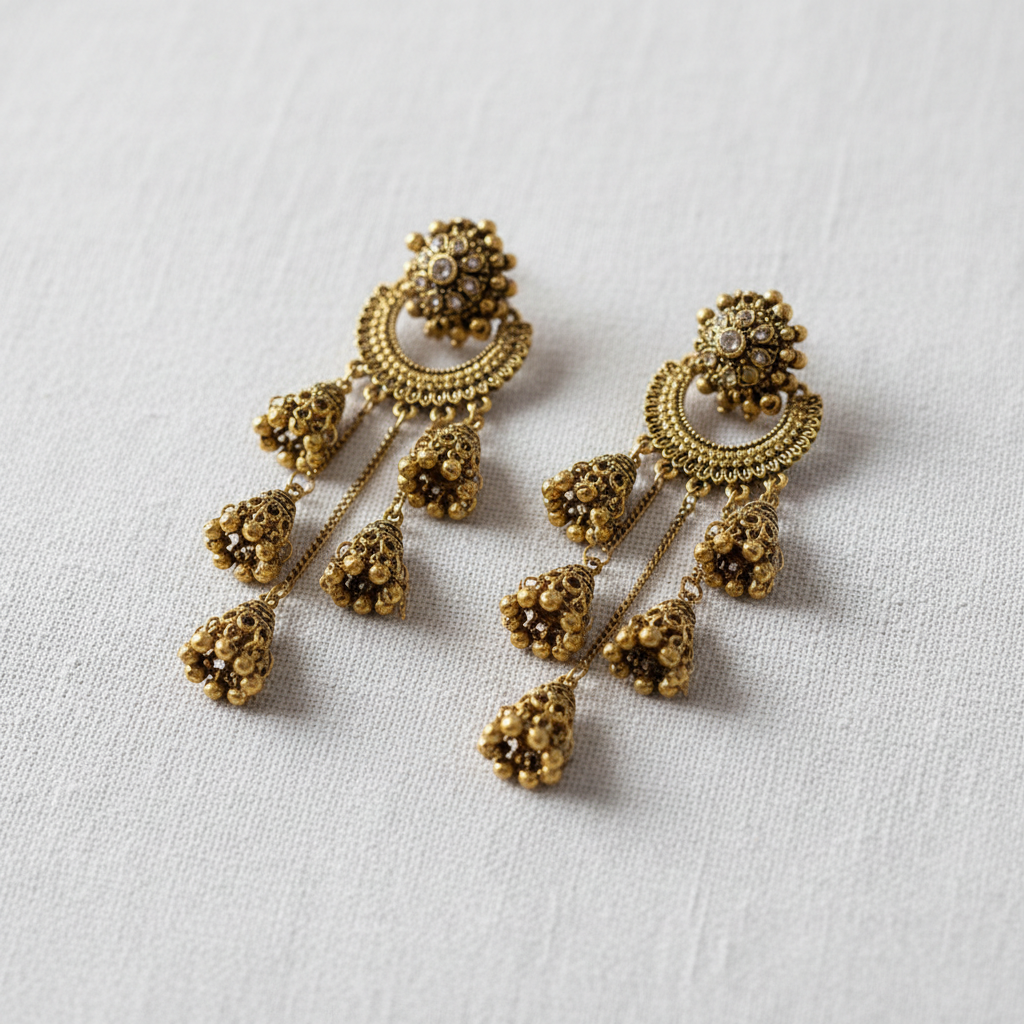 Vintage Round Tassel Earrings