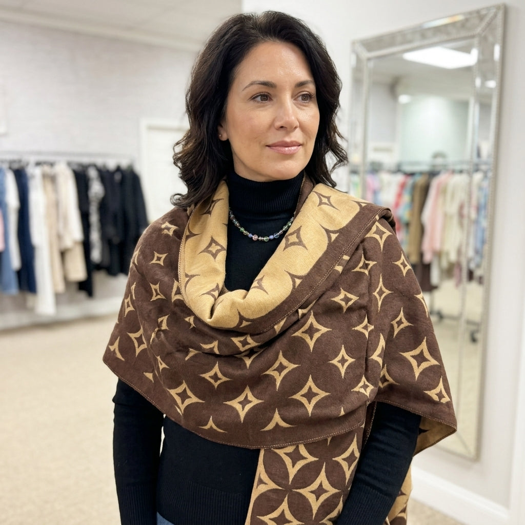 Monogram Print Scarf