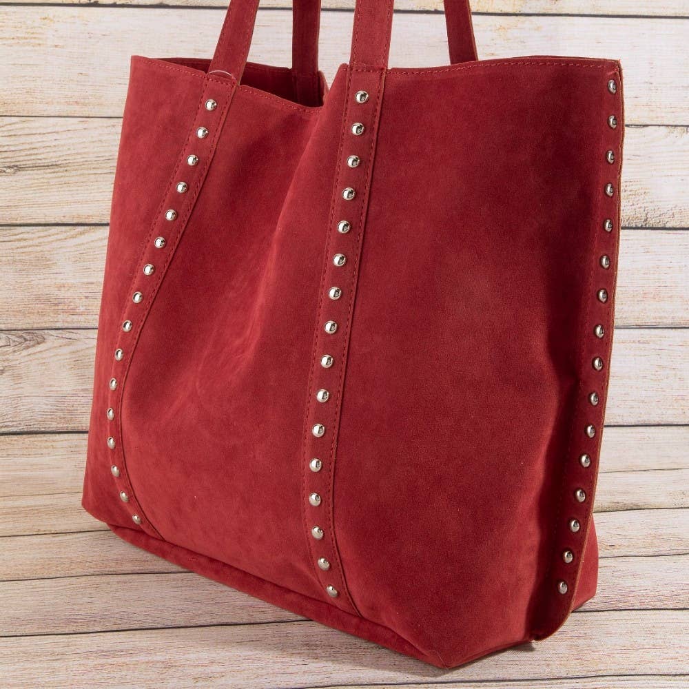 Studded Trim Tote Bag