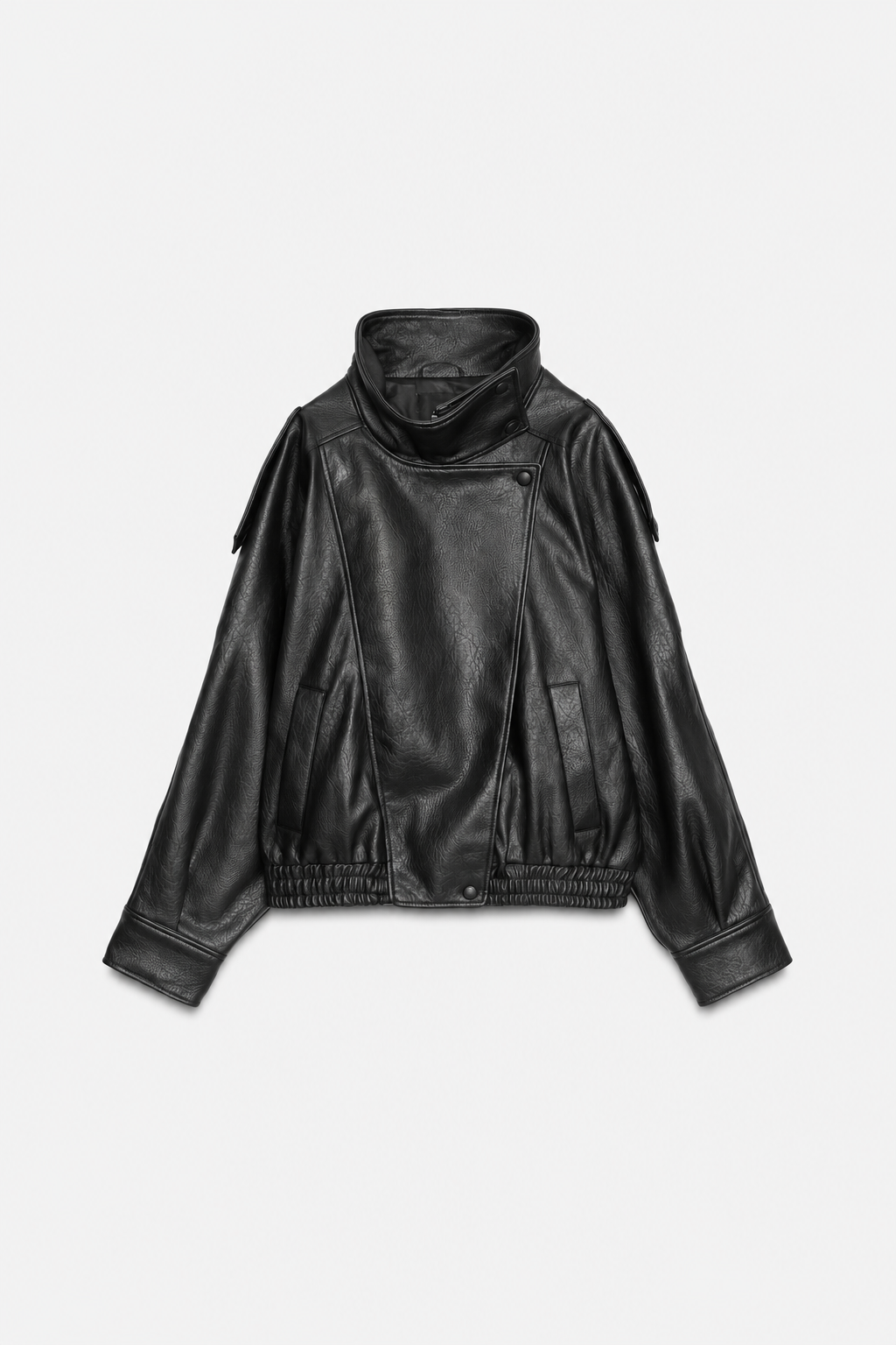 Oversized Leather Biker Jacket