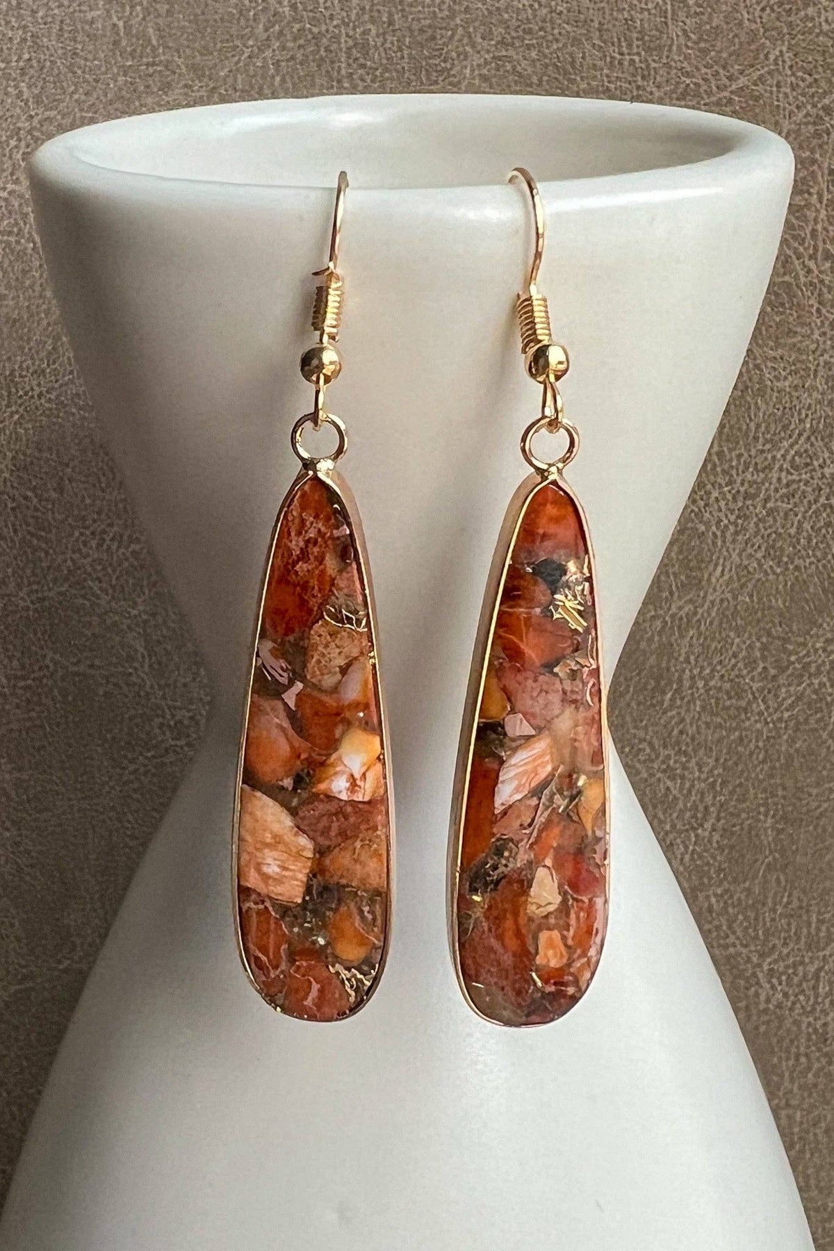 Samira Red Clay Earrings