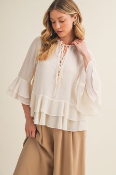 Chiffon Ruffle Blouse