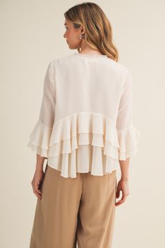 Chiffon Ruffle Blouse