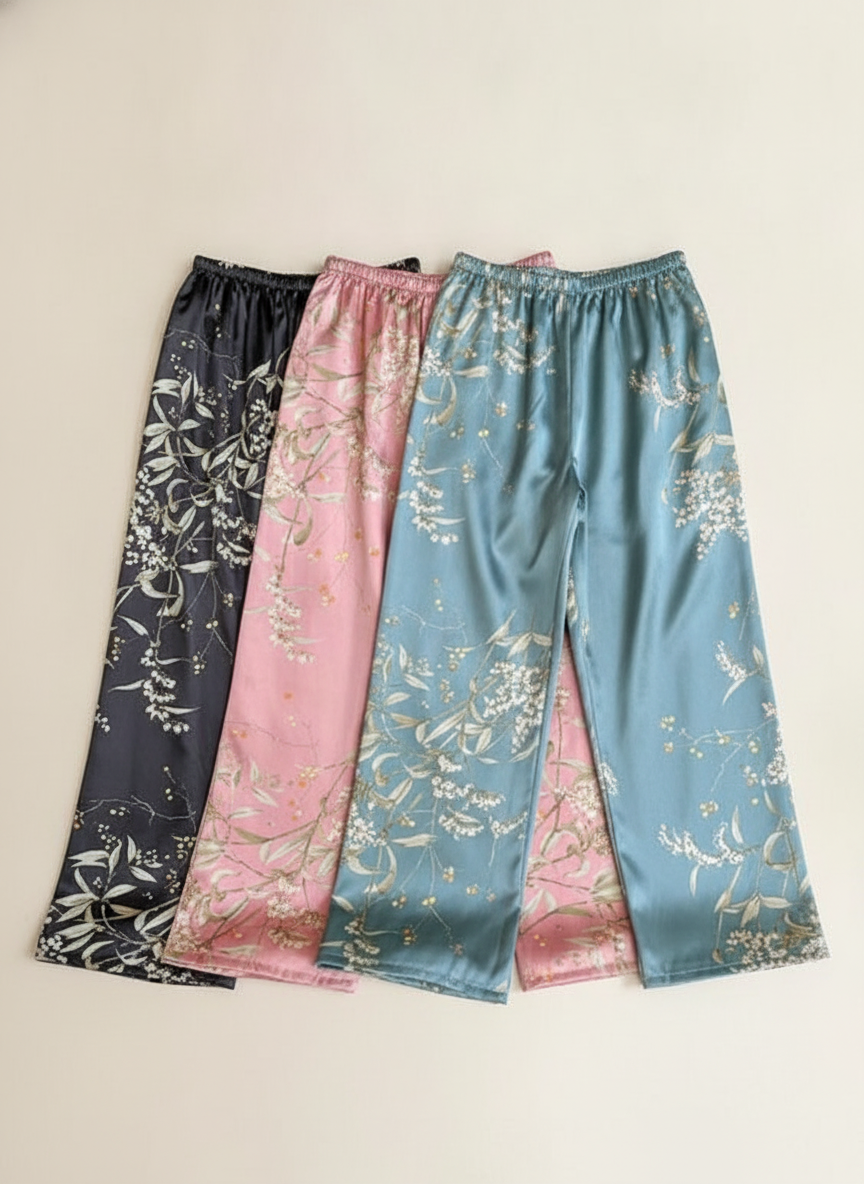 Silky Cherry Blossom Lounge Pants