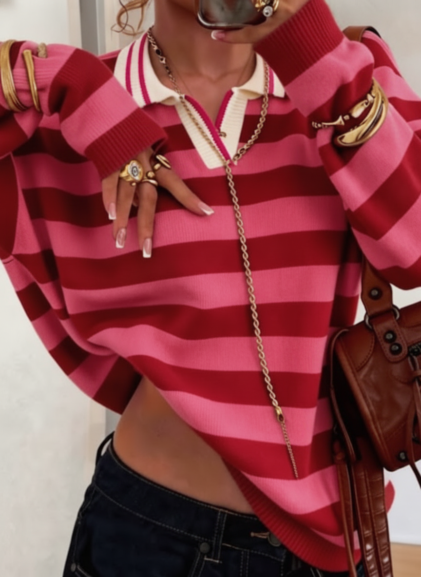 Stripe Rugby Sweater