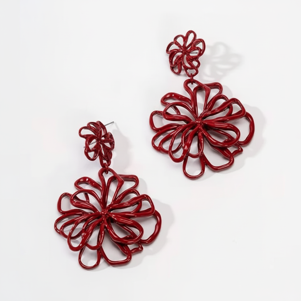 Wine Wire Earrings