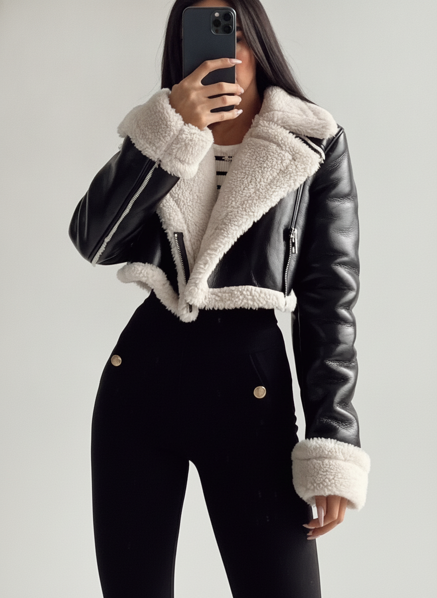 Cropped MOTO Jacket