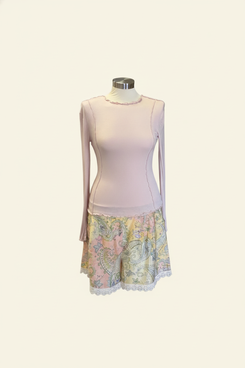 Seamed Long Sleeve Top