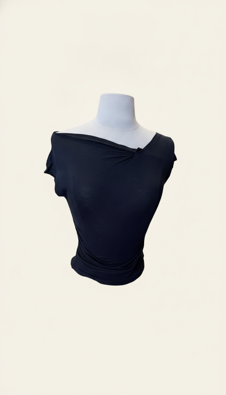 Wrap Neckline Knit Top
