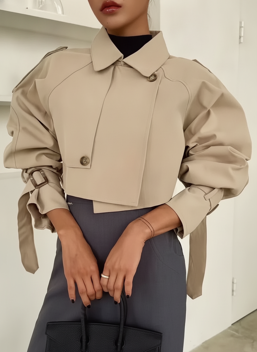 Cropped Trench Coat