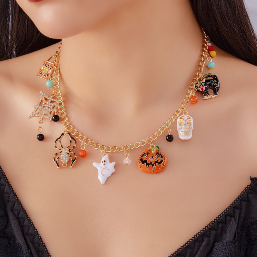 Halloween 7 Charm Necklace