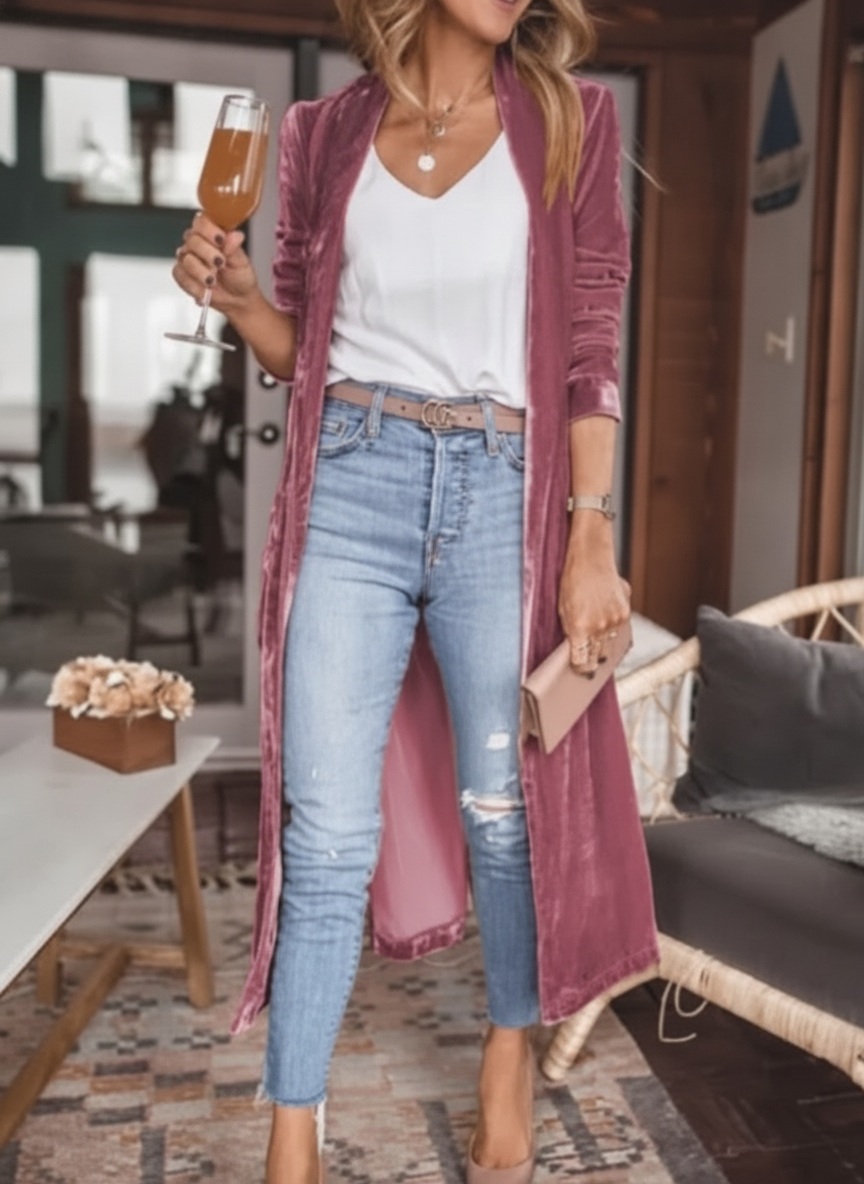 Velvet Maxi Cardi