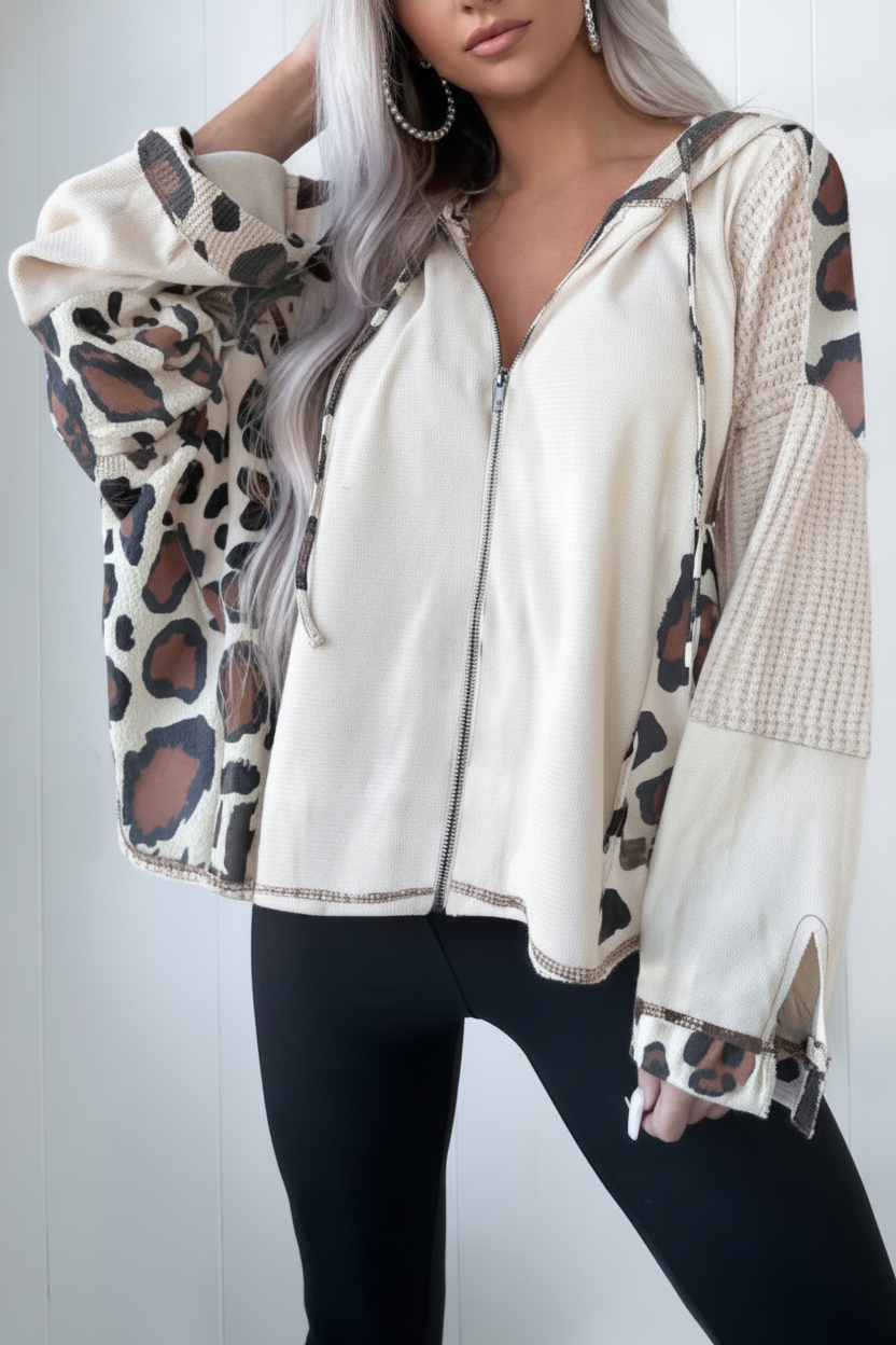Mixed Fabric Jacket
