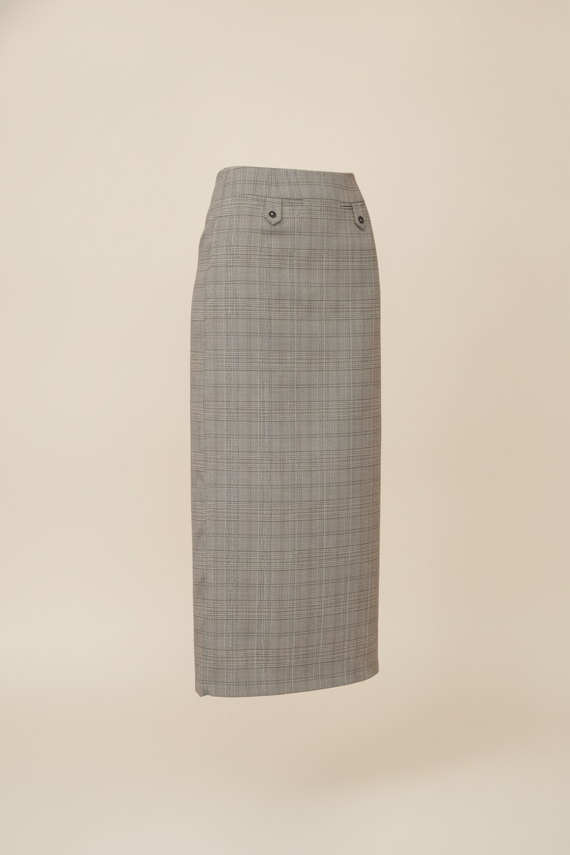 Plaid  Pencil Skirt