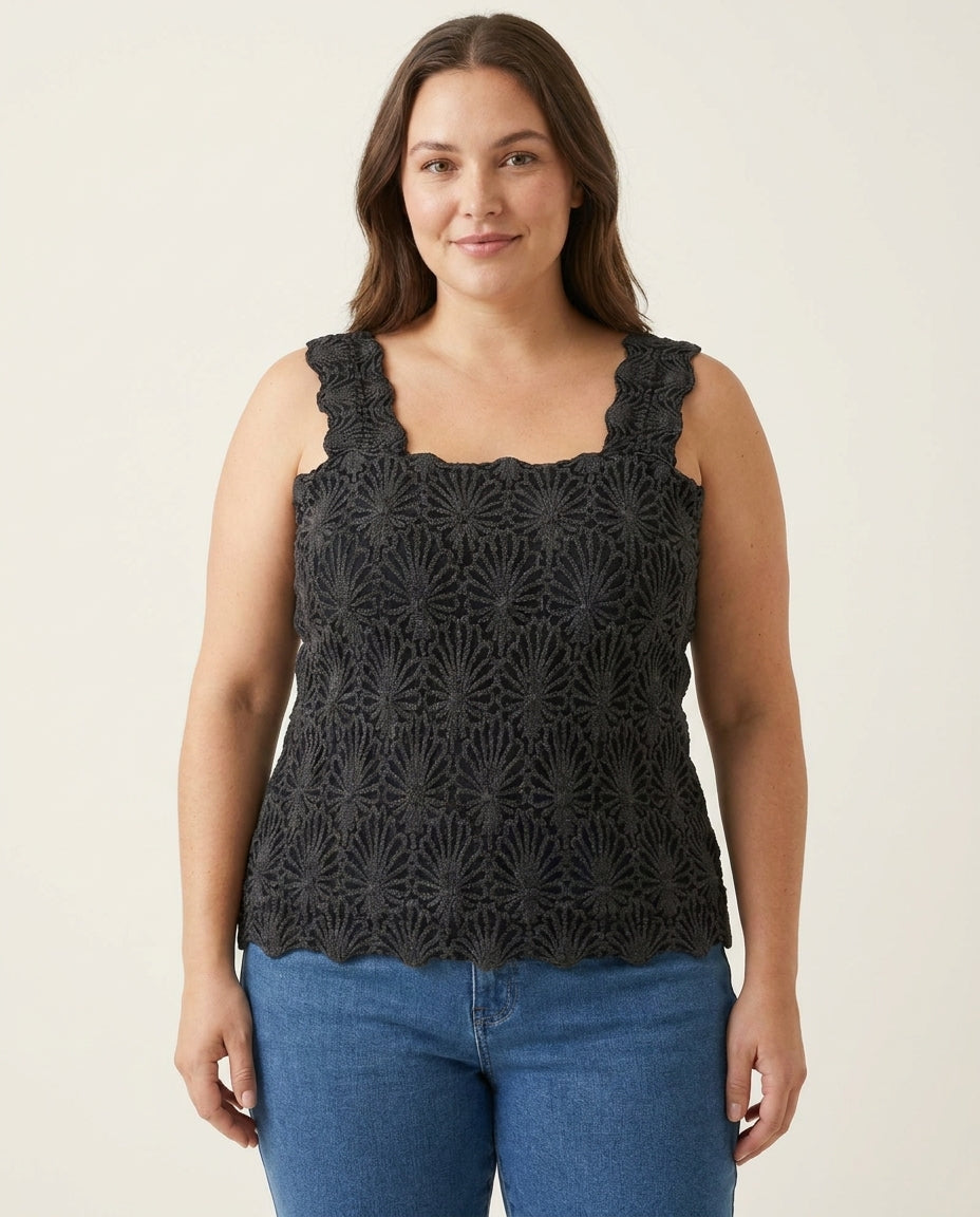 Lace Textured Square Top