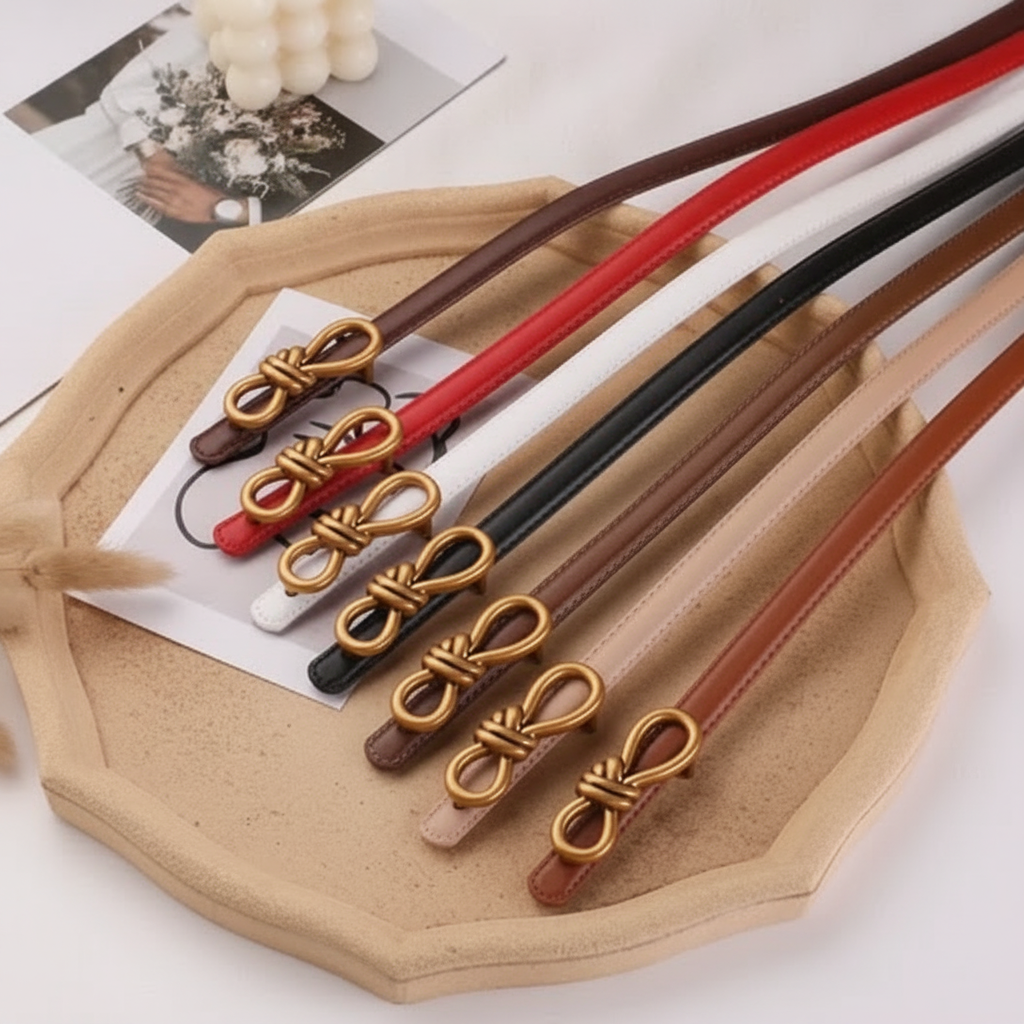 Leather Bow Belt