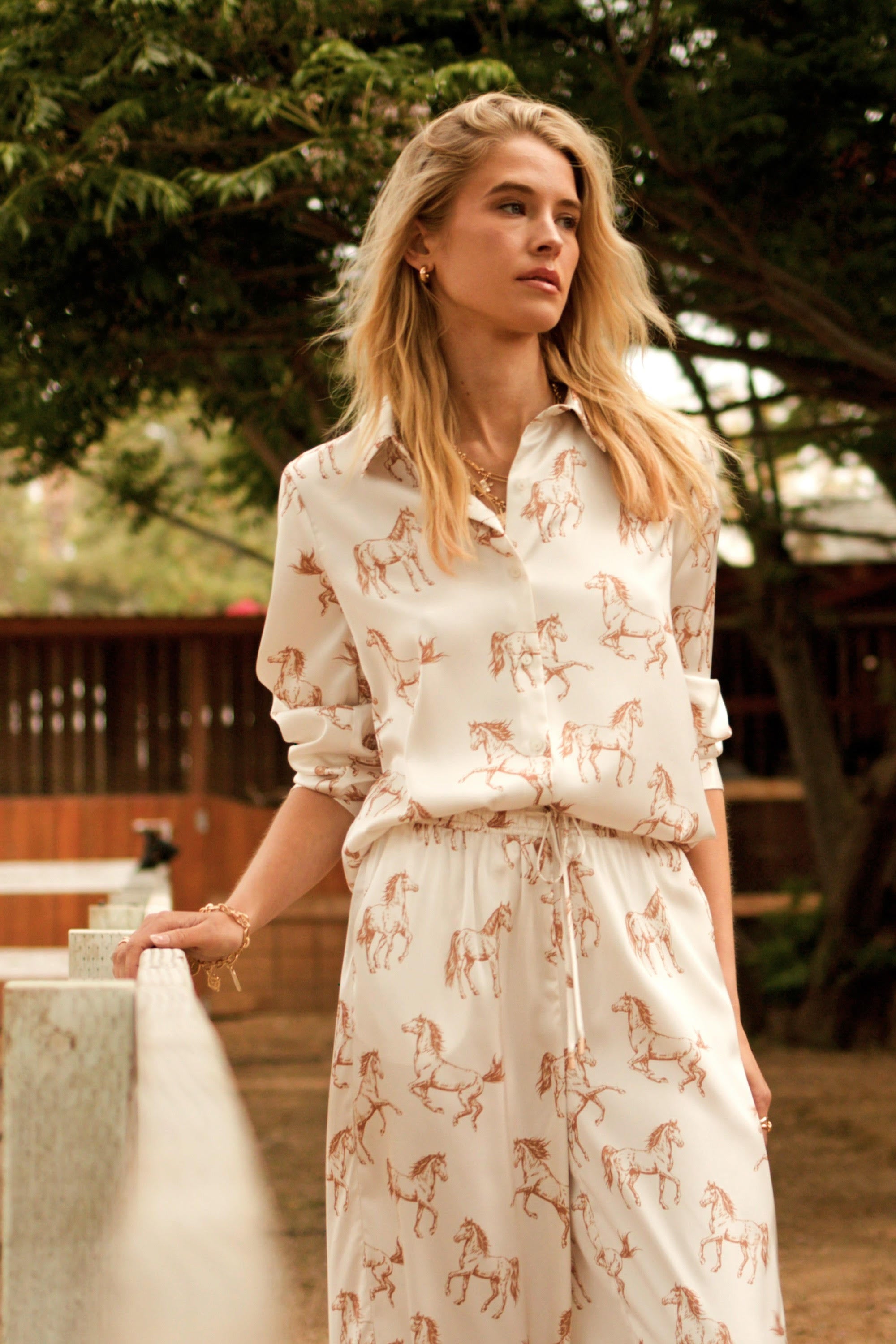 Horse Button Down Shirt