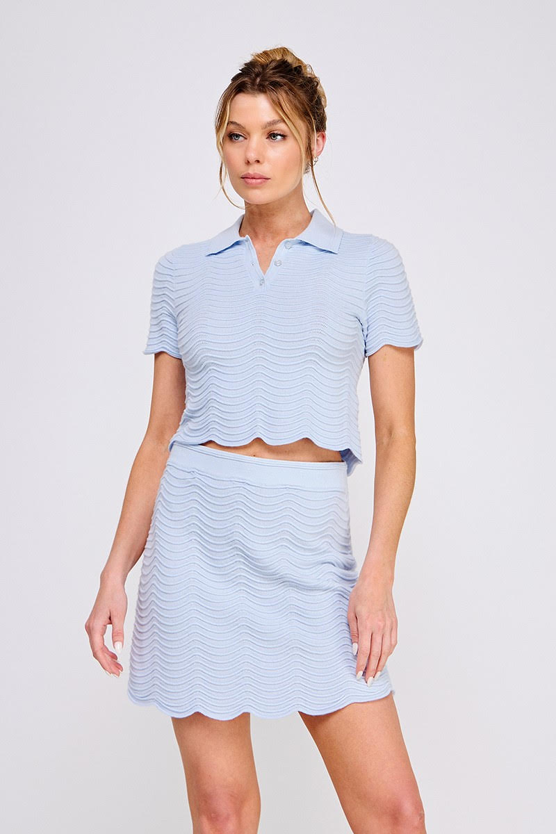 Allie Rose Blue Sweater Top