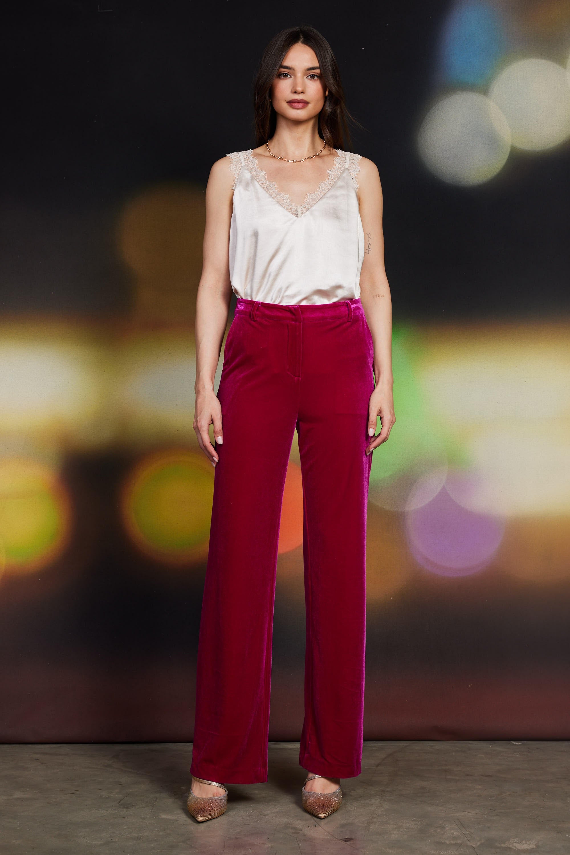 Velvet Zip Pants