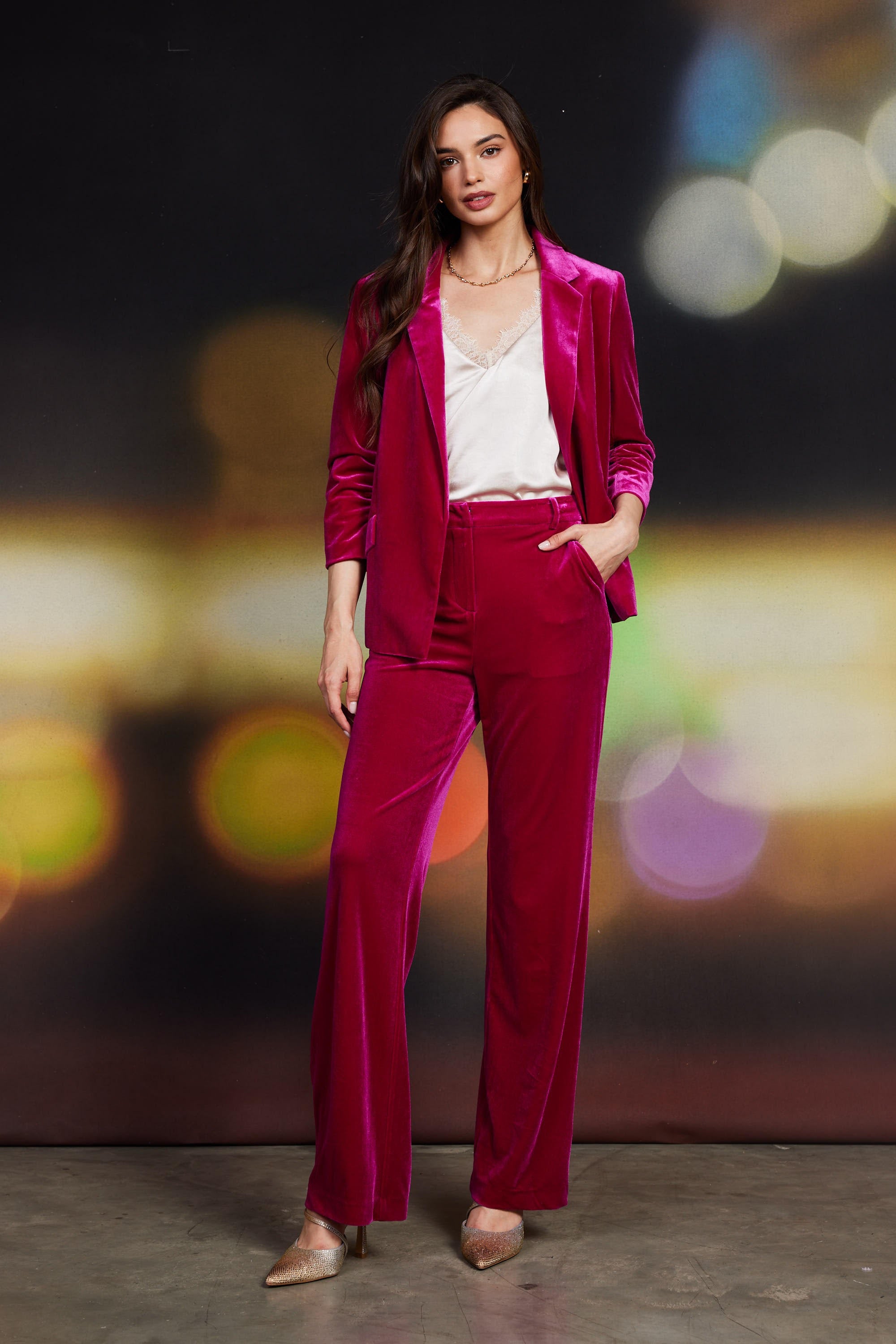 Velvet Zip Pants