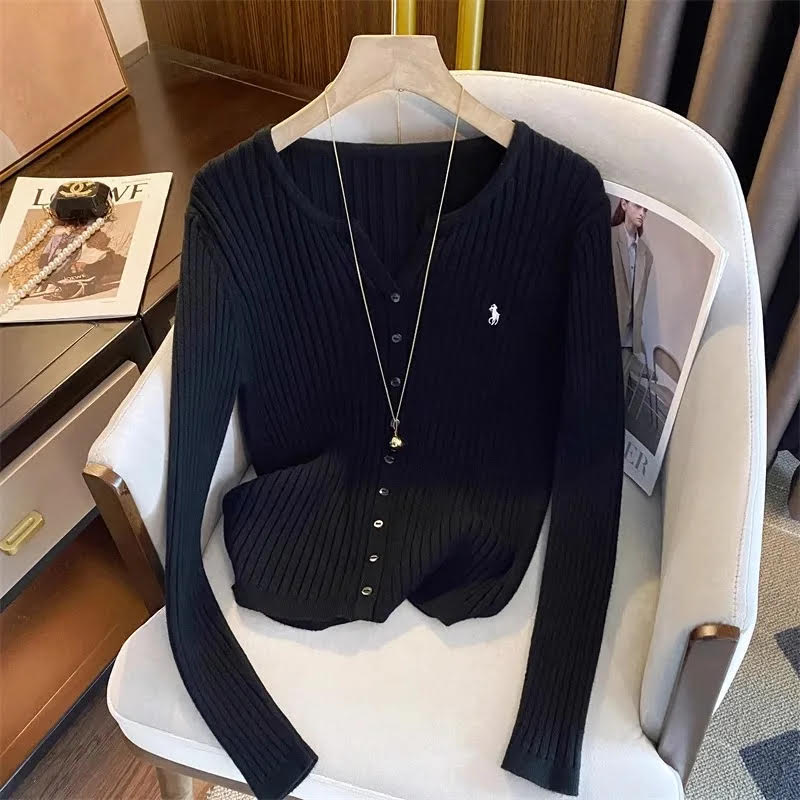 Designer Pony Ribbed Cardi