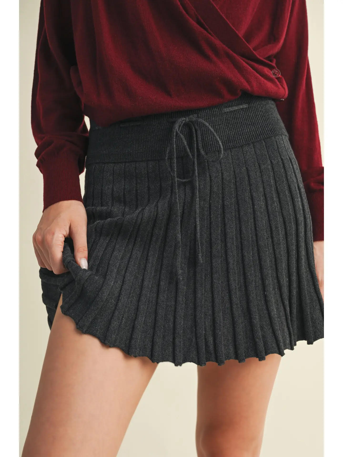 Rib Flare Mini Skirt